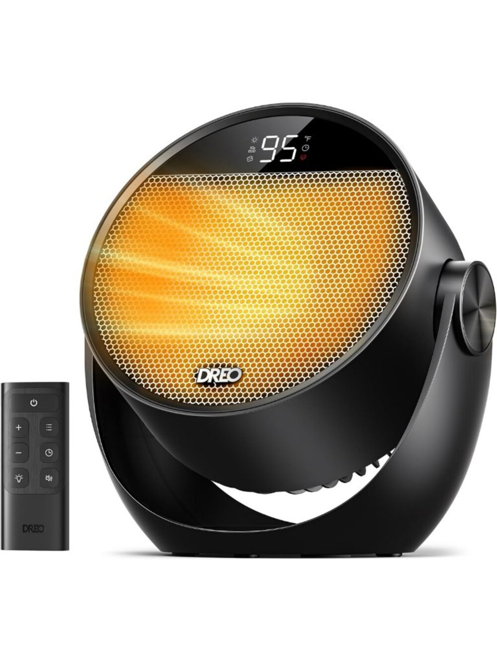 Portable 1500W Space Heater with 60° Adjustable Tilt for Home & Office Use